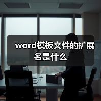word模板文件的扩展名是什么