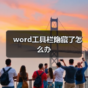word工具栏隐藏了怎么办(图2) word工具栏隐藏了怎么办(图2)