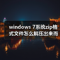 windows 7系统zip格式文件怎么解压出来而不是直接提取出来(图2) windows 7系统zip格式文件怎么解压出来而不是直接提取出来(图2)