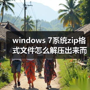 windows 7系统zip格式文件怎么解压出来而不是直接提取出来