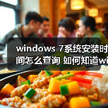 windows 7系统安装时间怎么查询 如何知道windows 7系统的安装时(图3) windows 7系统安装时间怎么查询 如何知道windows 7系统的安装时(图3)