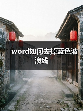 word如何去掉蓝色波浪线