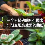 一个不精确的PPT图表：渐变填充效果的曲线示意图
