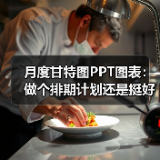 月度甘特图PPT图表：做个排期计划还是挺好的
