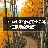 Excel 如何确定任意年任意月的天数？