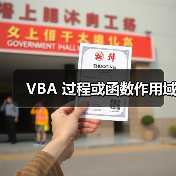 VBA 过程或函数作用域（图1）