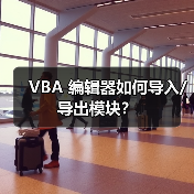 VBA 编辑器如何导入/导出模块？