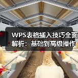 WPS表格插入技巧全面解析:基础到高级操作(图4) WPS表格插入技巧全面解析:基础到高级操作(图4)