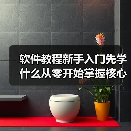 软件教程新手入门先学什么从零开始掌握核心操作