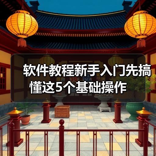 软件教程新手入门先搞懂这5个基础操作