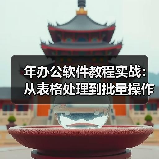 年办公软件教程实战：从表格处理到批量操作